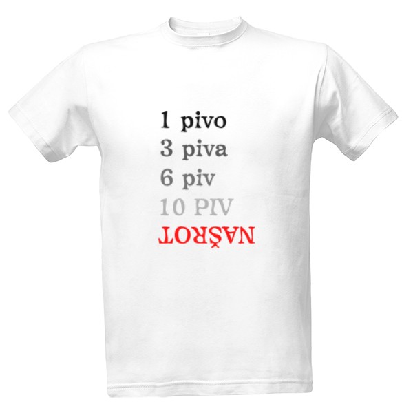 Tričko s potiskem Pivo - našrot 1