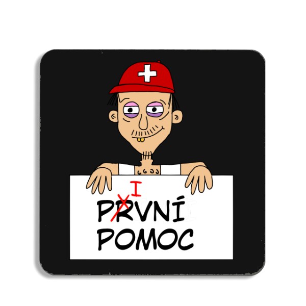 Podtácek  s potiskem Podtácek první pomoc